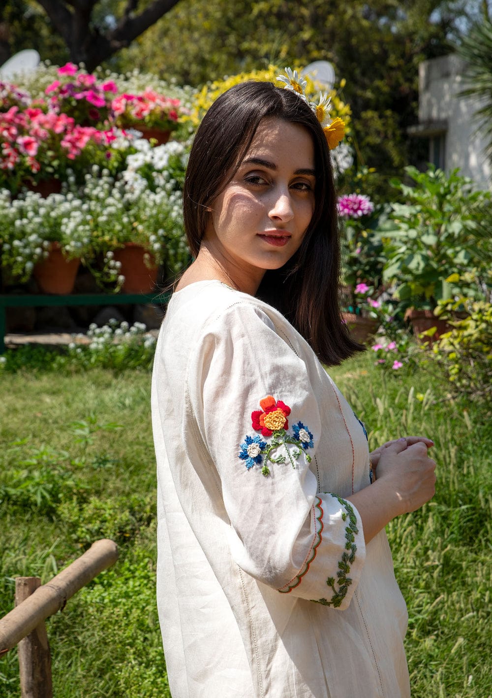 Keshav Hand Embroidery Work Cotton Kurti With Bottom Wholesale Price In Surat
